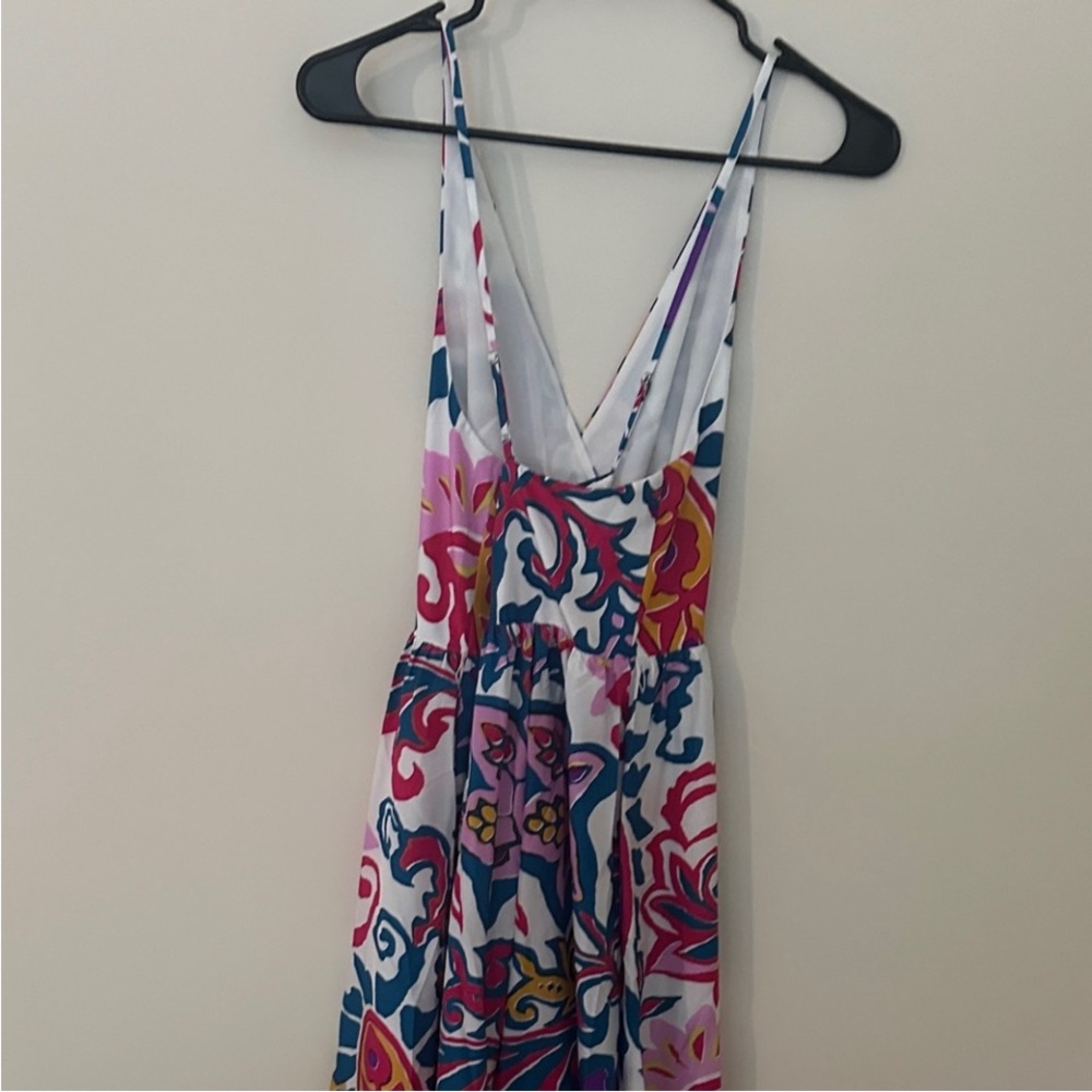 J.Crew Collection Silk Maxi Dress Floral Colorful Sleeveless Tie Waist - Summer - Picture 2 of 9